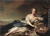 Jean Marc Nattier Canvas Paintings - Marie Adelaide of France as Flora